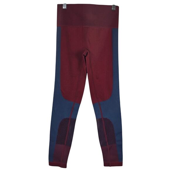 JoyLab Women's Burgundy Blue Ribbed Athletic Leggings S - Picture 2 of 4